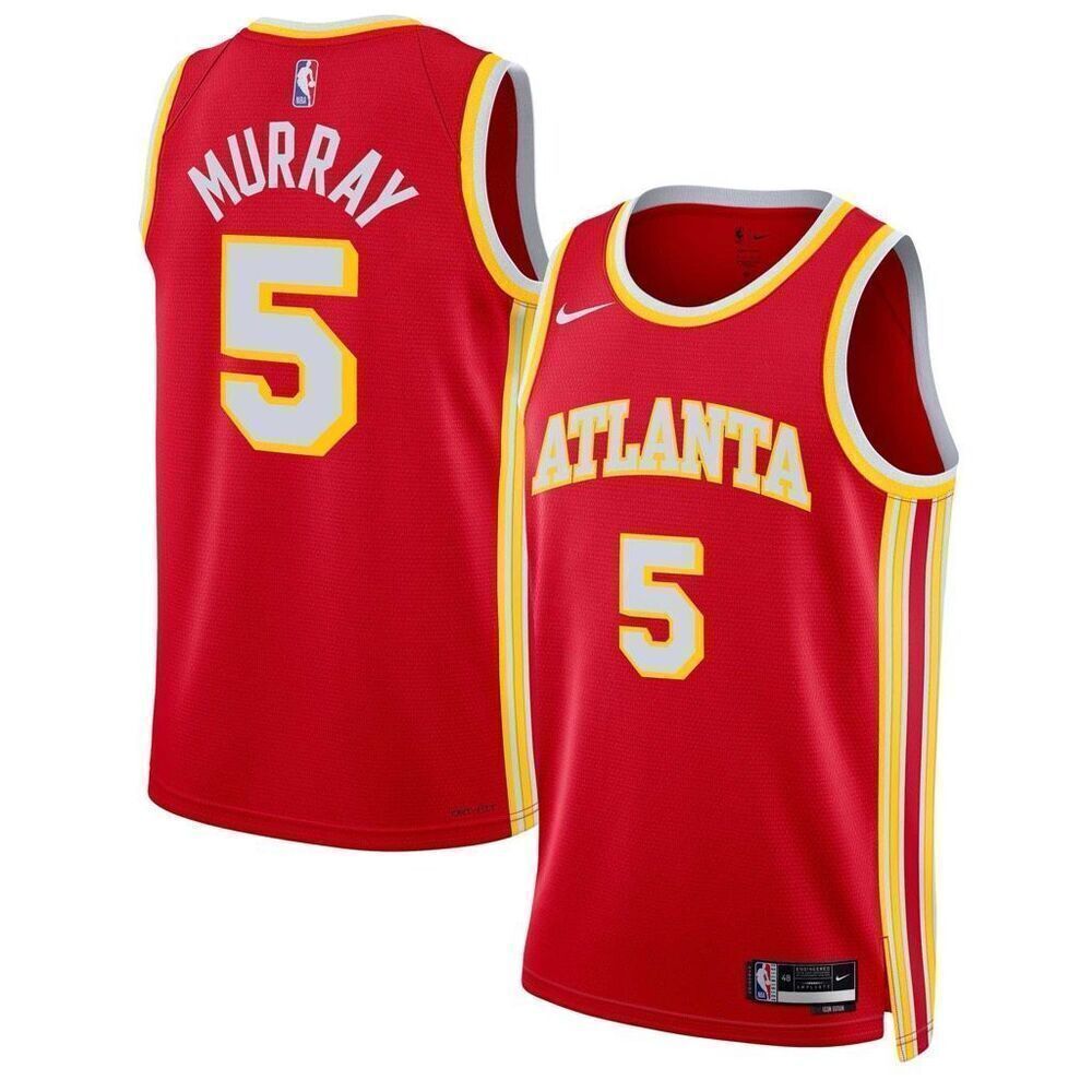 Nike NWT Dejounte Murray Atlanta Hawks Unisex Swingman Jersey Icon Edition Red X